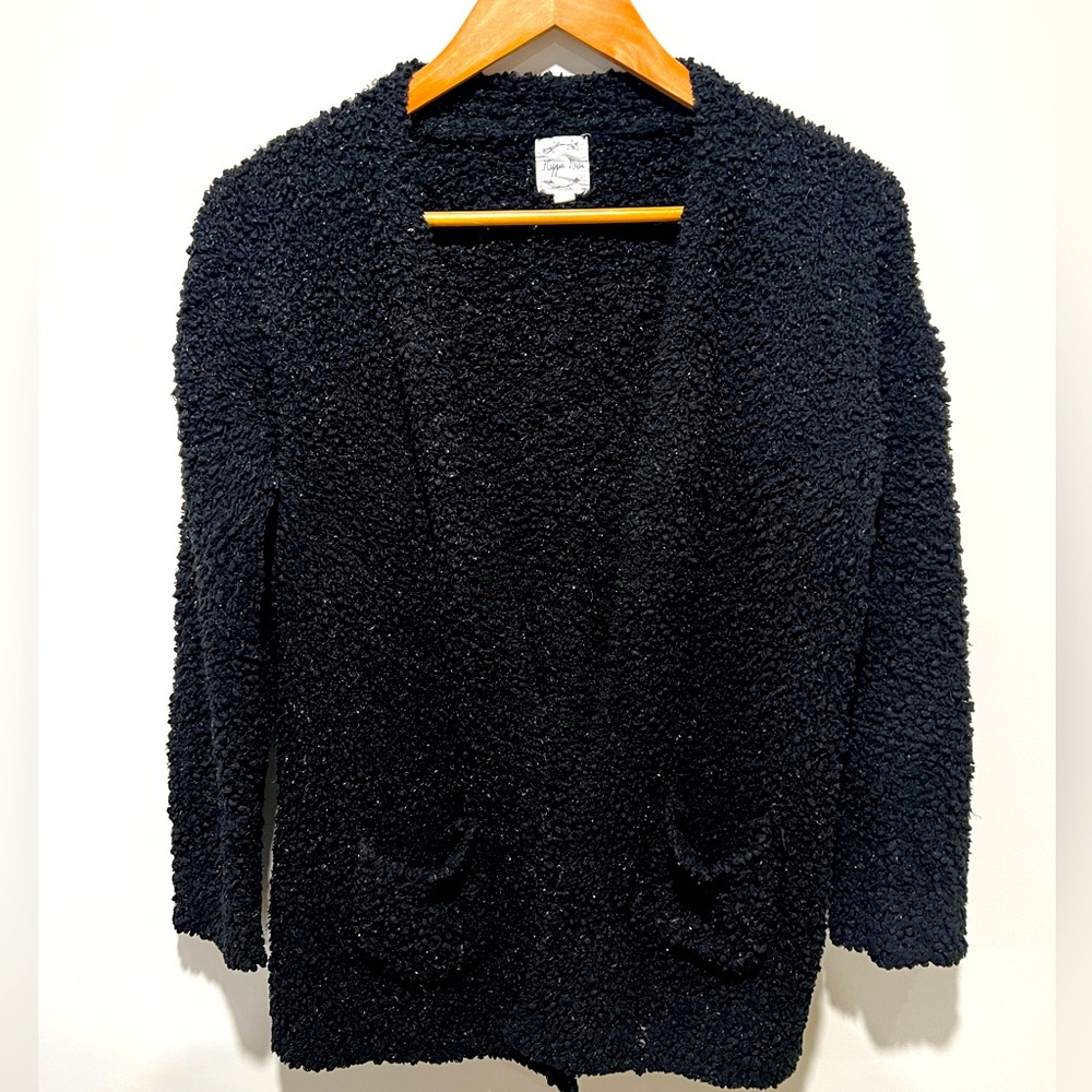 FUZZY OPEN FRONT CARDIGAN